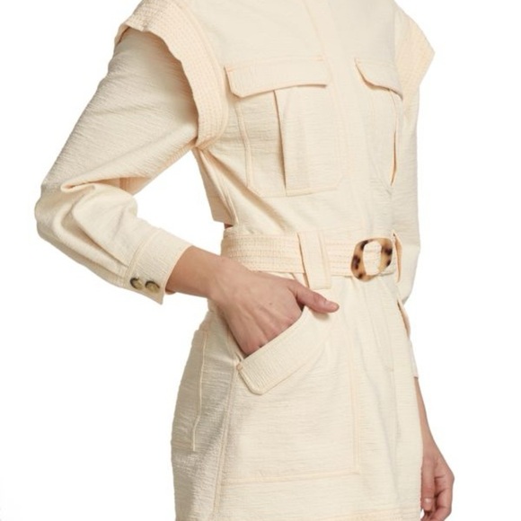 Jonathan Simkhai Daniella Textured Utilitarian Dress size 14 NWT - Picture 3 of 9